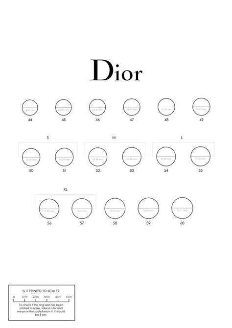 dior rkng|Dior ring size chart.